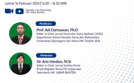 [16 Feb 2024] Online Talks HKI JABAR BANTEN #17 – Tips dan Trik Pengelolaan Jurnal Nasional Kimia