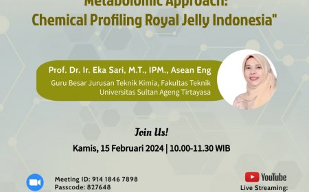 [15 Februari 2024] Metabolomic Approach: Chemical Profiling Royal Jelly Indonesia