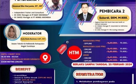 [2 Maret 2024] Implementasi Strategi Manajemen K3 dalam Industri Kimia Guna Mencegah PAK dan Dampak Pada Lingkungan