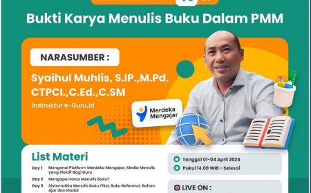 [ 01-04 April 2024 ] DIKLAT NASIONAL 40 JP Bukti Karya Menulis Buku Dalam PMM
