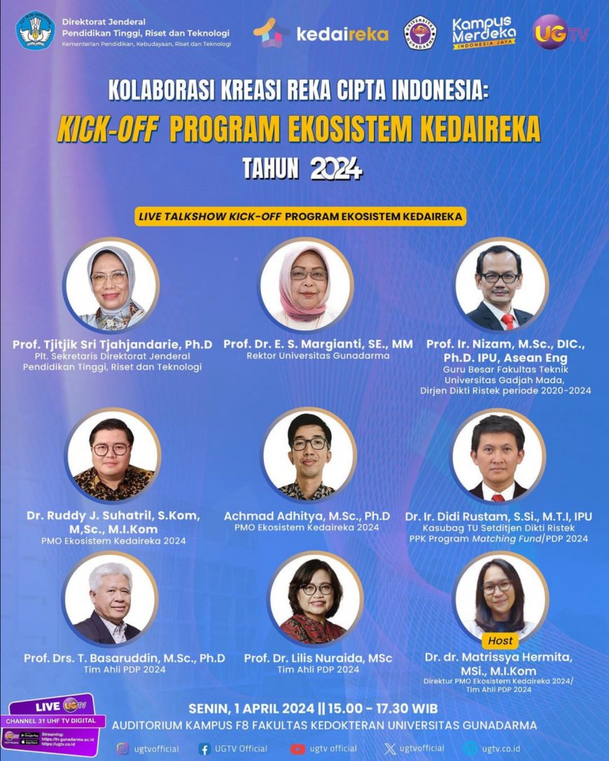 [ 1 April 2024 ] Talkshow Kolaborasi Kreasi Reka Cipta Indonesia