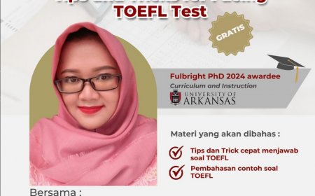 [6 April 2024] Webinar TOEFL Tactics: Tips and Tricks for Facing TOEFL Test