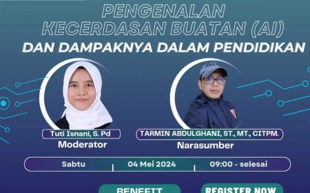 [ 4 Mei 2024 ] Webinar Nasional Pengenalan Kecerdasan Buatan (AI) dan Dampaknya Bagi Pendidikan