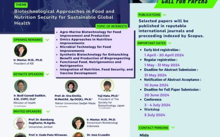 [Deadline Regist 31 Mei 2024] The International Conference and Workshop on Biotechnology 2024
