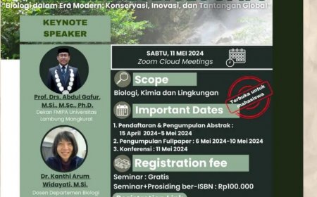 [11 Mei 2024] CALL FOR PAPER Seminar Nasional Keilmuan Biologi 2024