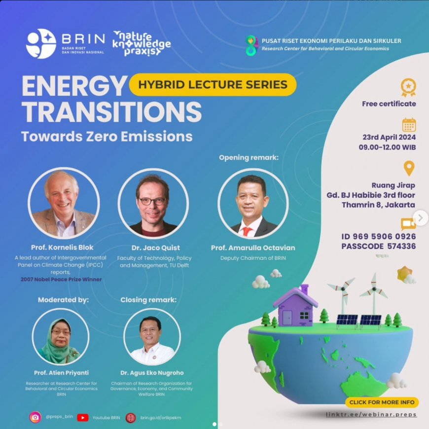[April 23rd, 2024] LECTURE SERIES: ENERGY TRANSITIONS TOWARDS ZERO EMISSIONS