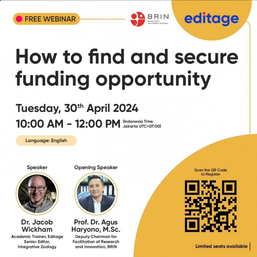 [30 April 2024] Webinar How to find and secure funding research opportunity