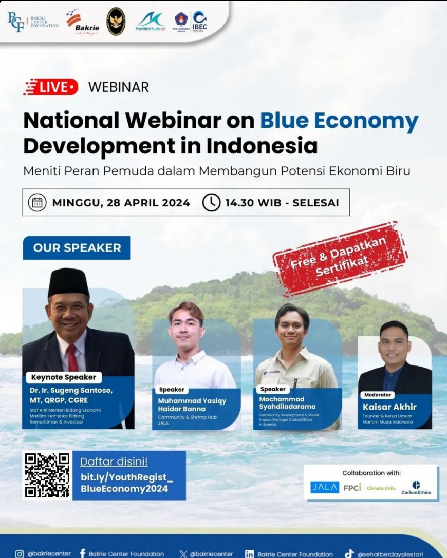 [28 April 2024] Webinar National Webinar on Blue Economy Development in Indonesia