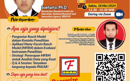 [18 Mei 2024] Webinar Teori dan Aplikasi Many-Facet Rasch Model (MFRM) dalam Konstruksi Instrumen & Pengukuran Data Penelitian