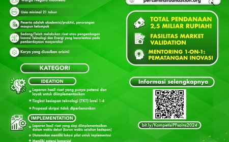 [Kesempatan Platinum | 26 Maret - 20 Mei 2024] Call for Proposal PFsains Pertamina | Inovasi Teknologi dan Energi untuk Sustainabilitas Indonesia