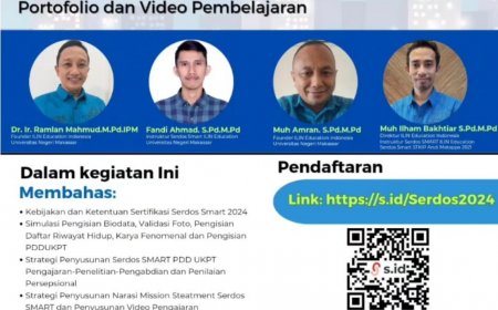 [05 Juni 2024] Workshop & Pendampingan Penyusuan dan Pengisian PDD UKTPT, Narasi Mission, Penyusunan Portofolio, Penilaian Persepsional dan Video Pembelajaran
