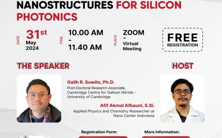 [31 Mei 2024] Webinar Novel Semiconductor Nanostructures for Silicon Photonics