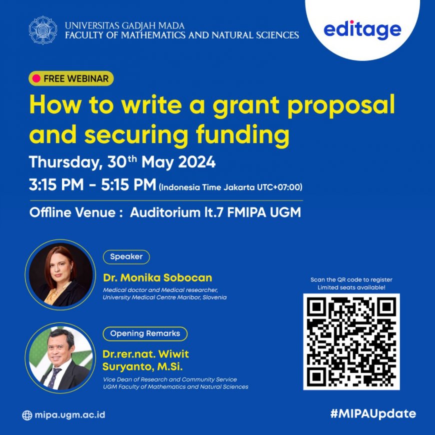 [Webinar | 30 Mei 2024] How to write a grant proposal and secure funding