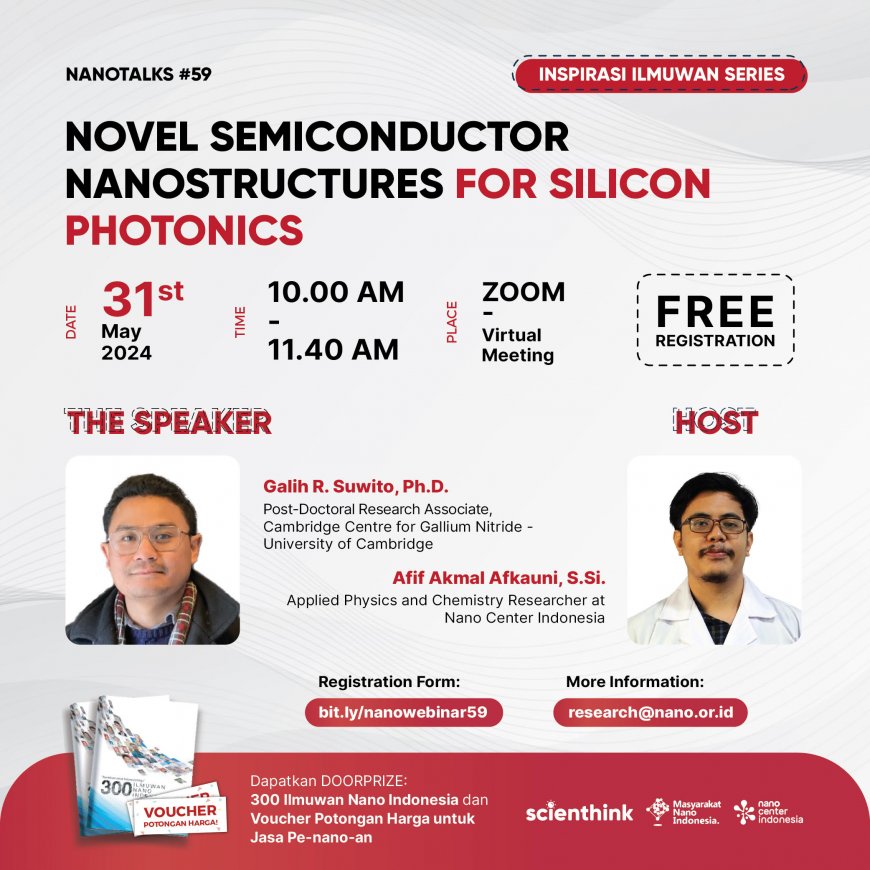 [31 Mei 2024] Webinar Novel Semiconductor Nanostructures for Silicon Photonics