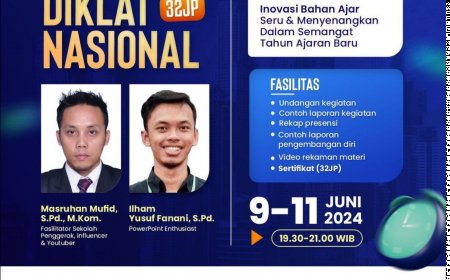 [09-11 Juni 2024] Diklat  Inovasi Bahan Ajar Seru & Menyenangkan Dalam Semangat Tahun Ajaran Baru