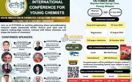 [Conference | 9 - 11 Oktober 2024 | Penang, Malaysia] The 9th International Conference for Young Chemists 2024