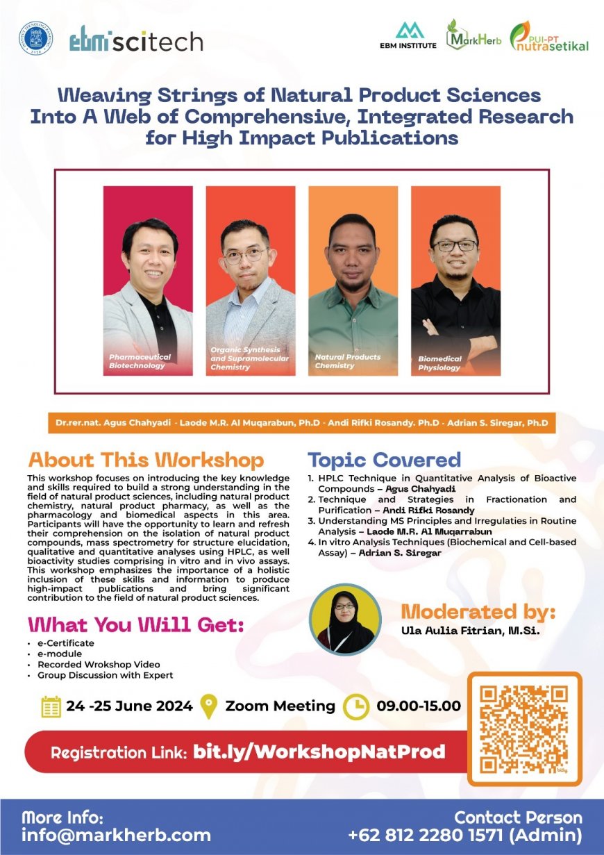 [June 24-25, 2024] Workshop : Weaving Strings of Natural Product Sciences Into A Web of Comprehensive, Integrated Research for High Impact Publications