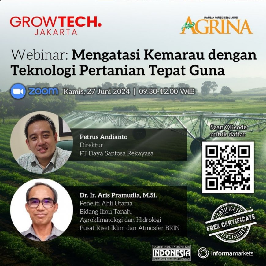 [27 Juni 2024] Webinar Mengatasi Kemarau dengan Teknologi Pertanian Tepat Guna