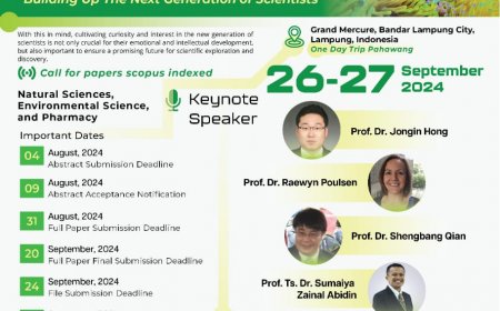 [Conference | 26 - 27 September 2024 | Institut Teknologi Sumatera] 1st International Conference on Sustainability of Sciences for the Future (ICSSF)
