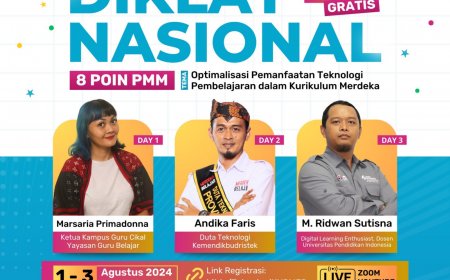 [1-3 Agustus 2024] Diklat Nasional 32 JP Optimalisasi Pemanfaatan Teknologi Pembelajaran dalam Kurikulum Merdeka