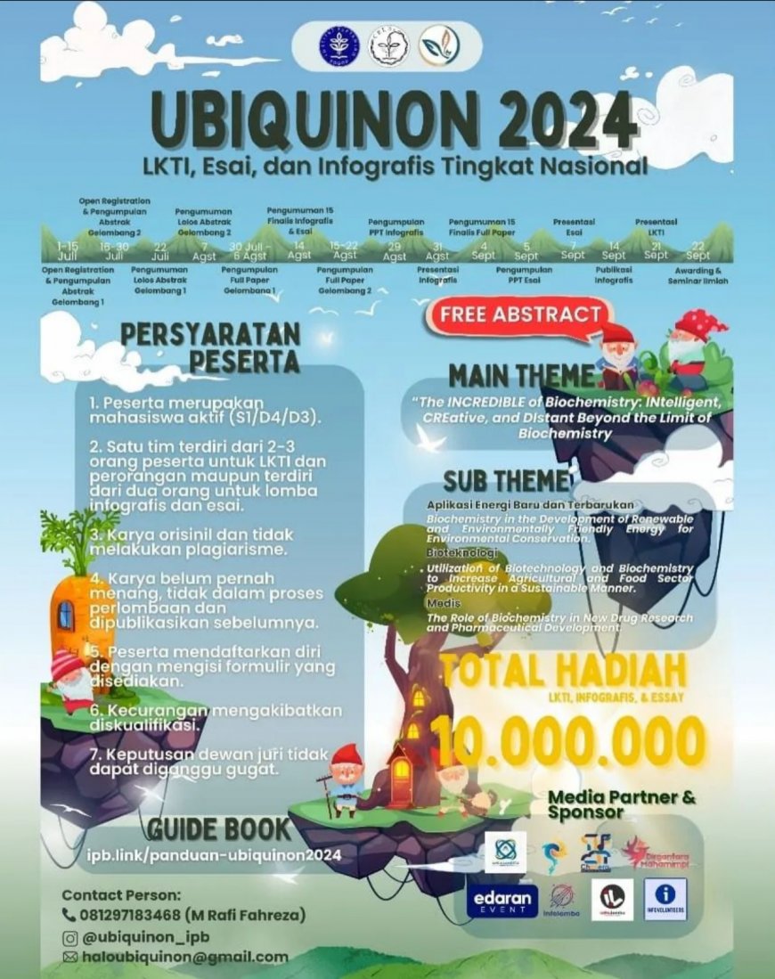 [1-30 Juli 2024] Lomba Karya Tulis Ilmiah Nasional UBIQUINON