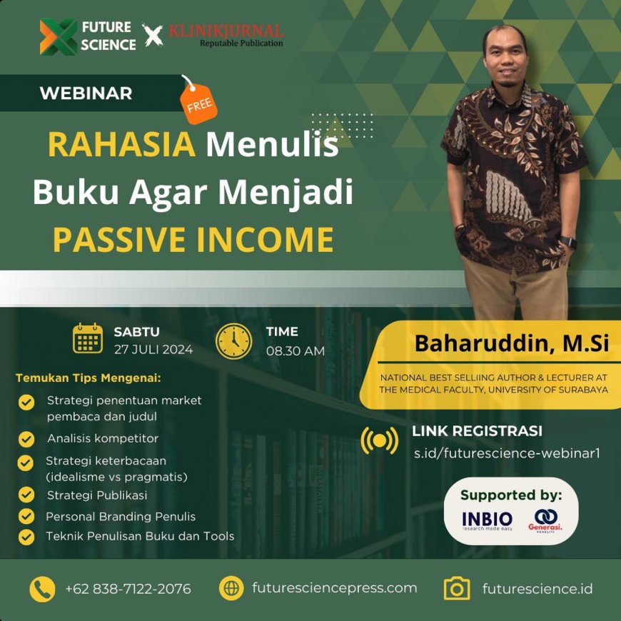 [27 Juli 2024] Webinar Rahasia Menulis Buku Agar Menjadi Passive Income