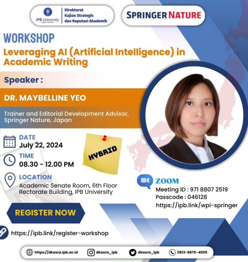 [July 22, 2024] Workshop Leveraging AI (Artificial Intelligence) in Academic Writing