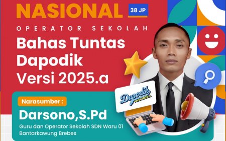 [26 s/d 29 Agustus 2024] DIKLAT KHUSUS OPERATOR SEKOLAH BERSERTIFIKAT 38 JP - BAHAS TUNTAS DAPODIK VERSI 2025.a