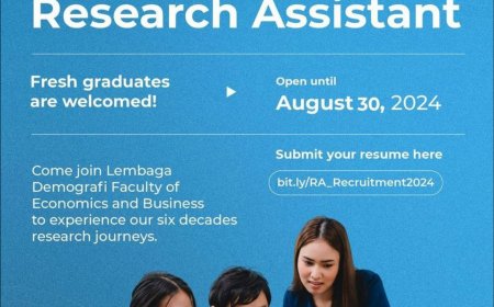 [30 August 2024] Vacancy  Research Assistant