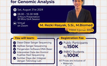 [ 31 Agustus 2024] Webinar  Introduction to Sanger Sequencing and DNA BASER: an effective tool for genomic analysis