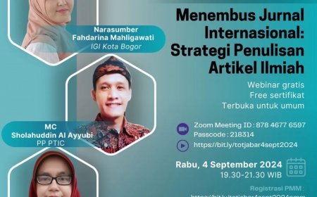 [4 September 2024] Webinar Menembus Jurnal Internasional: Strategi Penulisan Artikel Ilmiah