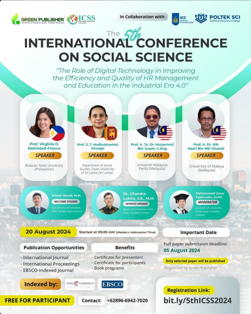 [20 August 2024] The 5th International Conference on Social Sciences (5th ICSS)