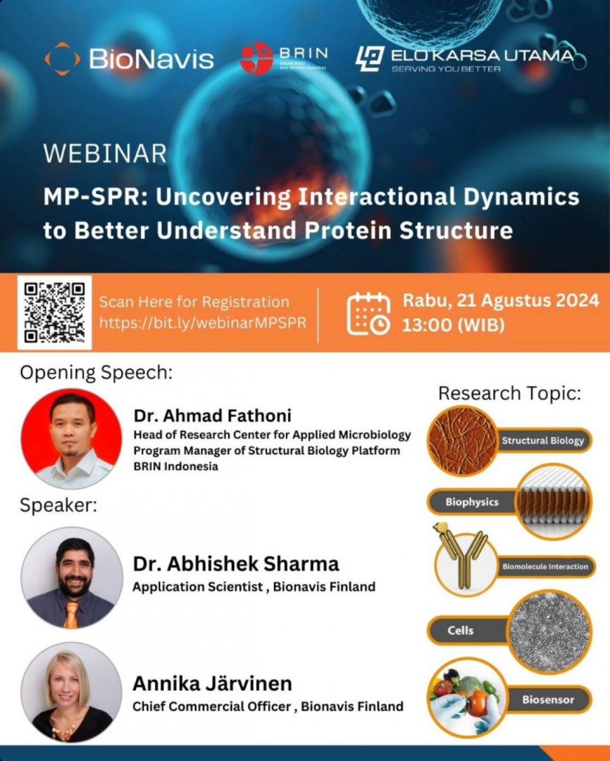 [21 Agustus 2024] Webinar MP-SPR Bionavis:  Uncovering functional insights and interaction dynamics of proteins