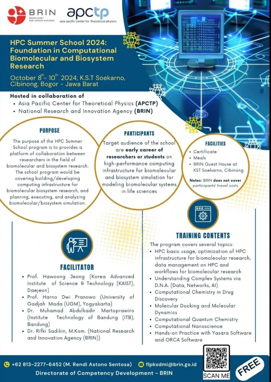 [ October 8-10, 2024 ] HPC Summer School 2024: Foundation in Computational Biomolecular and Biosystem Research