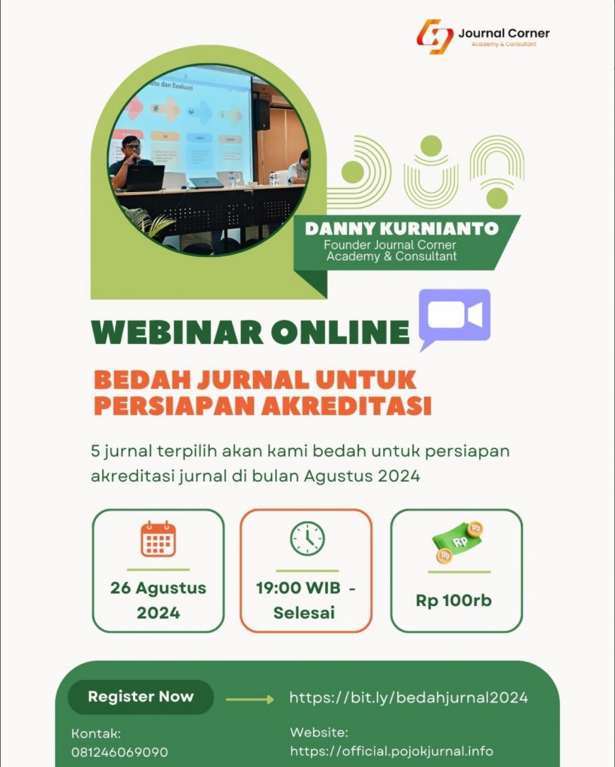 [26 Agustus 2024] Webinar Bedah Jurnal untuk Persiapan Akreditasi