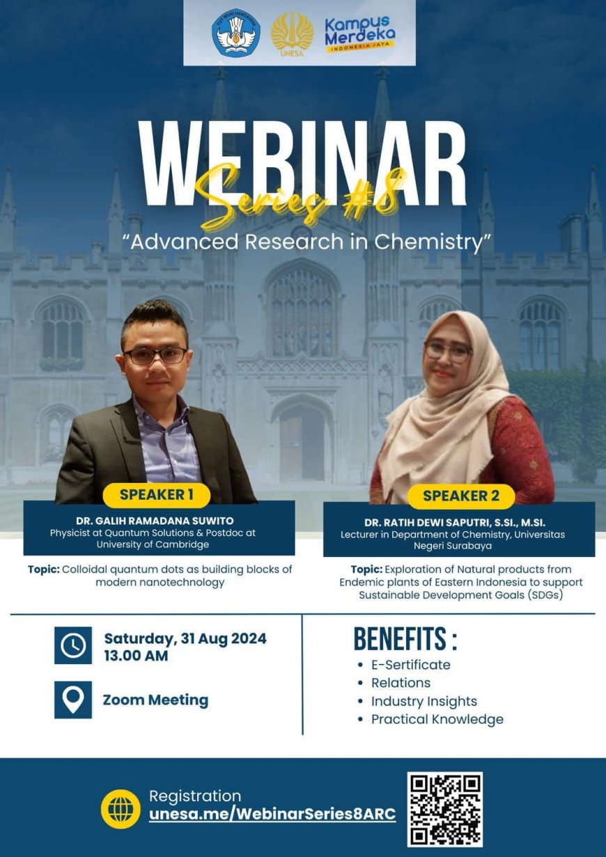 [31 Agustus 2024] Webinar Advanced Research in Chemistry