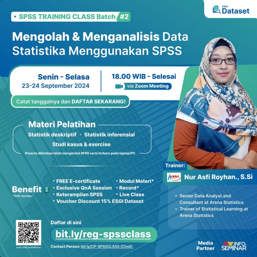 [ 23-24 September 2024 ] Training SPSS Class Batch 2