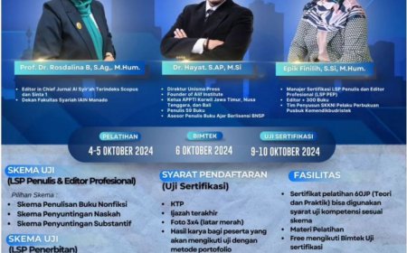 [4-5 Oktober 2024]  PELATIHAN DAN UJI SERTIFIKASI KOMPETENSI BERLISENSI BNSP