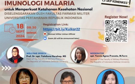 [18 September 2024] Kuliah Pakar Inovasi Teknologi dalam Riset Imunologi Malaria untuk Memperkuat Ketahanan Kesehatan Nasional