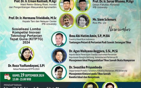 [19 September 2024] Webinar Pengendalian Tikus Hama Padi untuk Mengoptimalkan Potensi Panen Mendukung Ketahanan Pangan Nasional