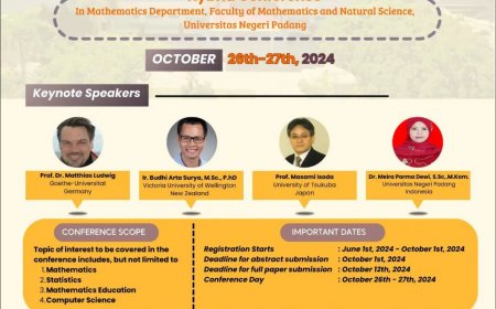 [ 26 - 27 Oct 2024 ] The 7th International Conference on Mathematics and Mathematics Education (ICM2E) 2024