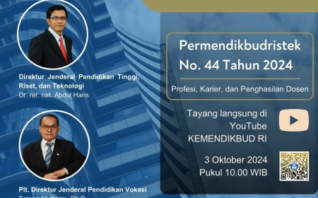 [ 3 Oktober 2024 ] Sosialisasi Permendikbudristek Nomor 44 Tahun 2024 tentang Profesi, Karier, dan Penghasilan Dosen