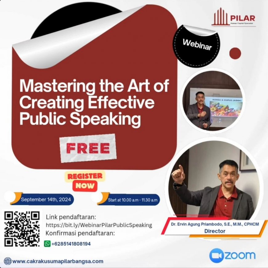 [14 September 2024] Webinar Mastering the Art of Creating Effective Public Speaking