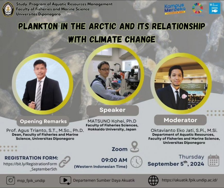 [ September 5th 2024 ] Webinar Plankton in the Arctic and Its Relationship with Climate Change