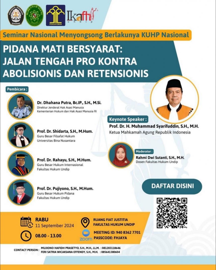 [11 September 2024] Seminar Nasional Menyongsong Berlakunya KUHP Nasional