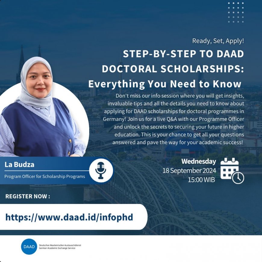 [September 18, 2024] Info Session: Step-by-Step to DAAD Doctoral Scholarships: Everything You Need to Know