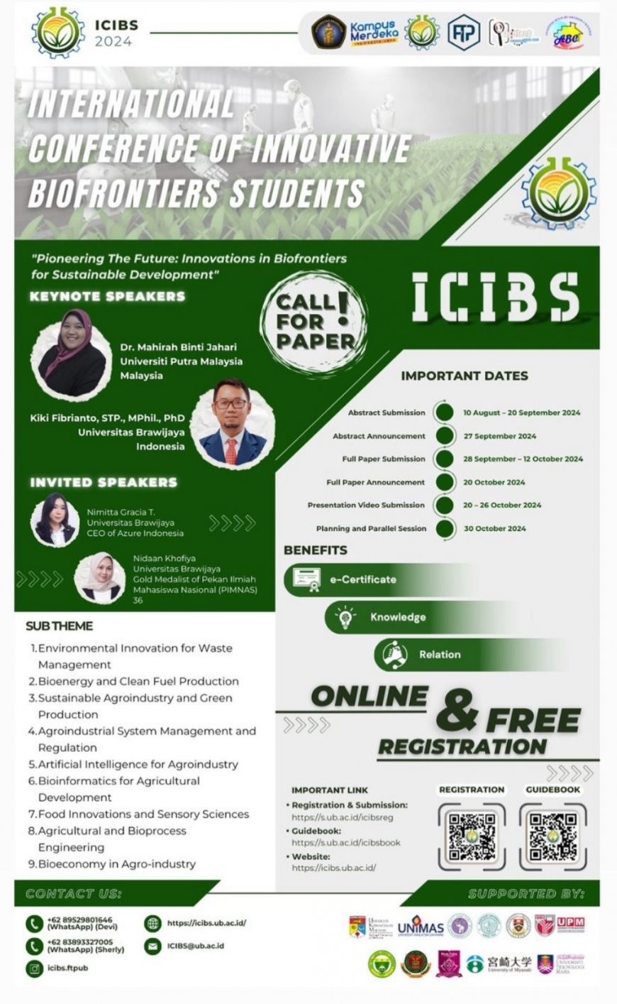 [October 30th, 2024] International Conference of Innovative Biofrontiers Students