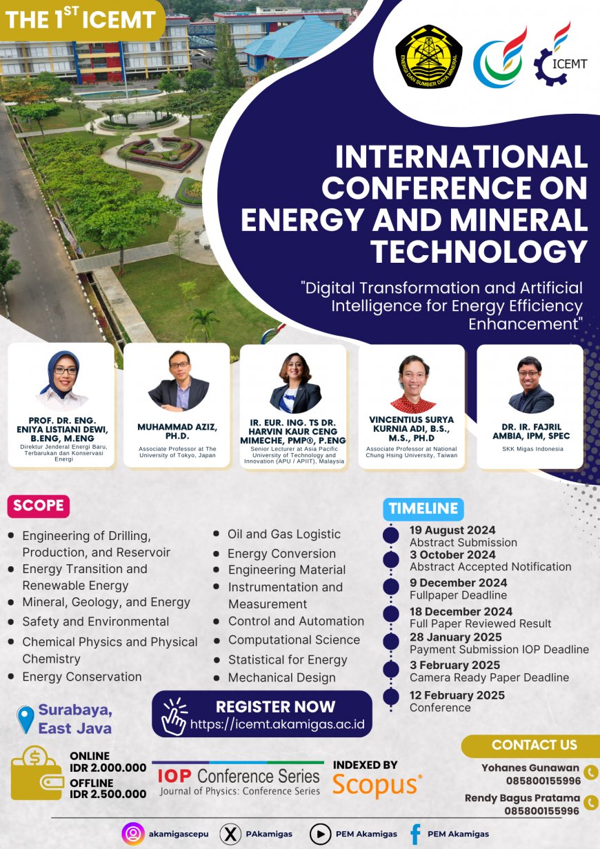 [12 February 2025] 1st ICEMT 2025 - International Conference on Energy and Mineral Technology