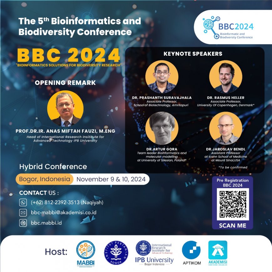 [November 9-10, 2024] The 5th Bioinformatics and Biodiversity Conference (BBC 2024) 