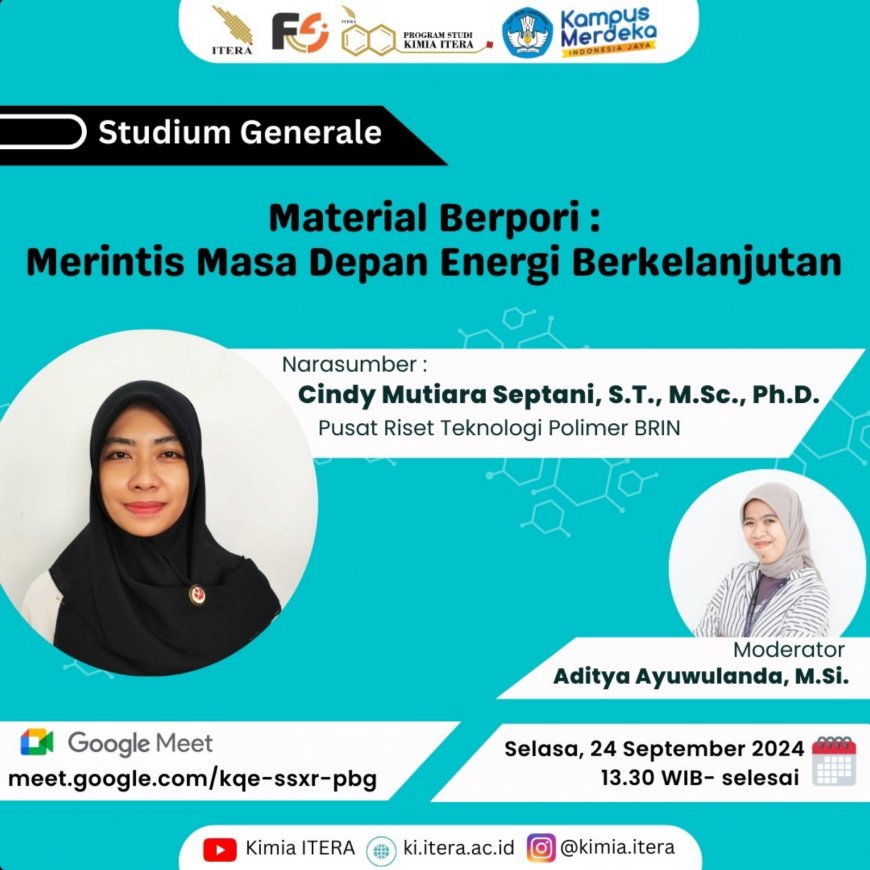 [24 September 2024] Studium Generale Material Berpori: Merintis Masa Depan Energi Berkelanjutan